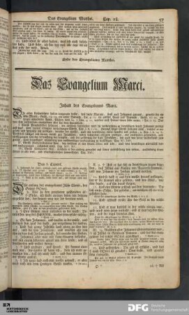 Das Evangelium Marci.