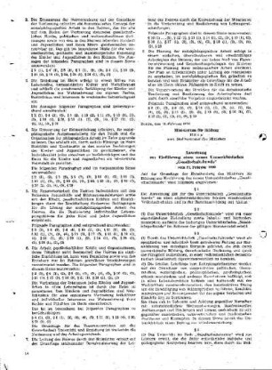Anweisung zur Einführung eines neuen Unterrichtsfaches "Gesellschaftskunde" : vom 21. Februar 1990