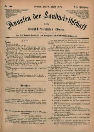 No. 20. Berlin, den 8. März 1873. XIII. Jahrgang.