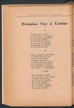 Permiso voy a cantar