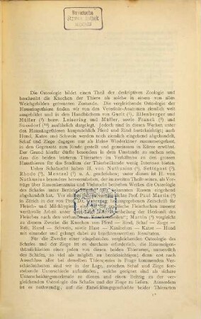 Beiträge zur vergleichenden Osteologie des Schafes und der Ziege ...