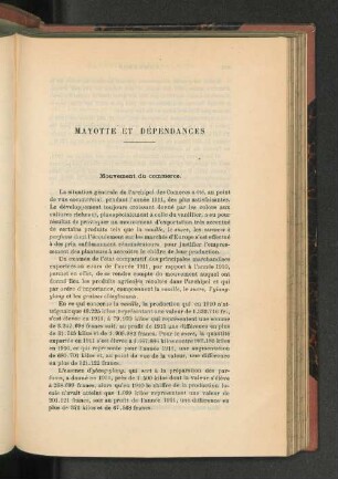 Mayotte Et Dépendances.