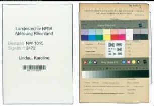 Entnazifizierung Karoline Lindau , geb. 08.02.1893 (Koechin)