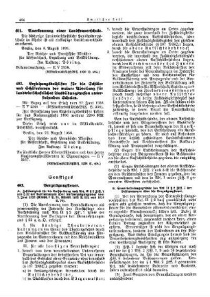 Erziehungsbeihilfen für Schüler und Schülerinnen der meiner Abteilung für landwirtschaftliches Ausbildungswesen unterstehenden Schulen : [Erziehung] ; [Für Preußen] ; [Amtliche Erlasse] ; [Amtlicher Teil]