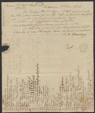 Brief an B. Schott's Söhne : 14.03.1828