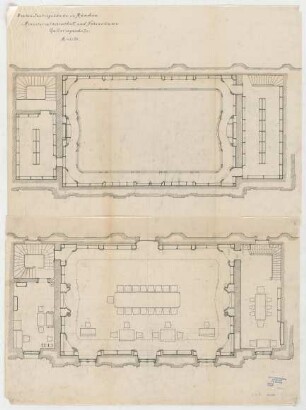 Thiersch, Friedrich von; München; Justizpalast - Ministerialbibliothek, Nebenräume Galeriegeschoss (Grundrisse)