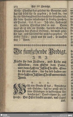 Die funfzehende Predigt