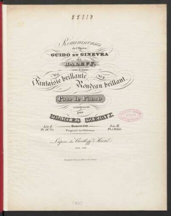 No. 1: Fantaisie brillante : pour le piano : [Op. 516 No. 1]
