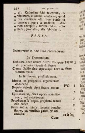 332-339, Inhaltsverzeichnis