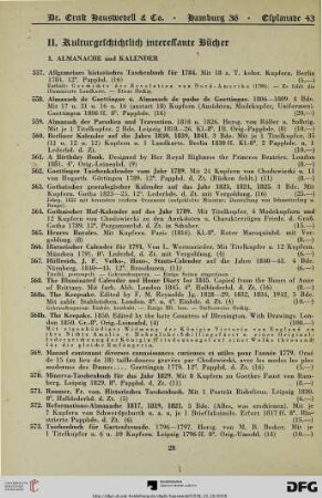 Almanache und Kalender (Nr.557 - Nr. 573)