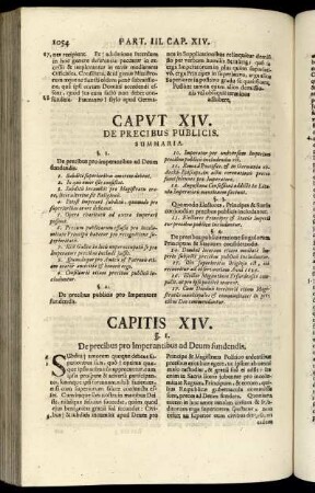 Caput XIV. De Precibus Publicis.