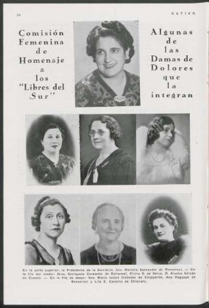 Comisión Femenina de Homenaje a los "Libres del Sur" - Algunas de las Damas de Dolores que la integran