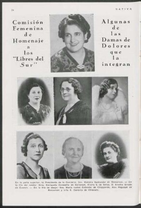 Comisión Femenina de Homenaje a los "Libres del Sur" - Algunas de las Damas de Dolores que la integran