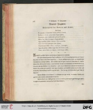 Neuntes Fragment