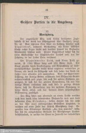 IV. Großere Partien in die Umgebung