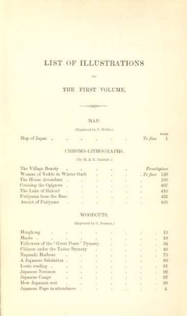 List of illustrations to the first volume