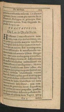 Tractatus III. De Locis Dialecticis.