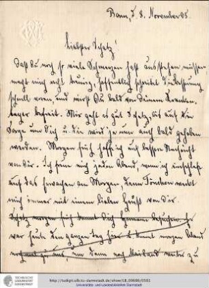 Brief vom 08.11.1905