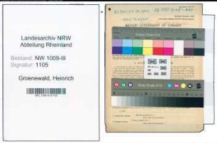 Entnazifizierung Heinrich Groenewald , geb. 08.12.1899 (Kaufmann)