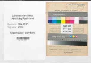 Entnazifizierung Bernhard Olgemueller , geb. 06.06.1905 (Kaufmann)