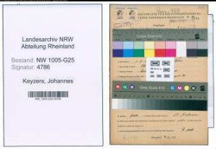 Entnazifizierung Johannes Keyzers , geb. 01.08.1915 (Kaufmann)