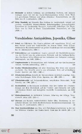 Verschiedene Antiquitäten, Japonika, Gläser (Nr. 447-474)