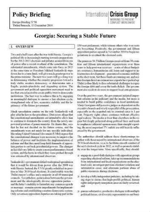 Georgia : securing a stable future