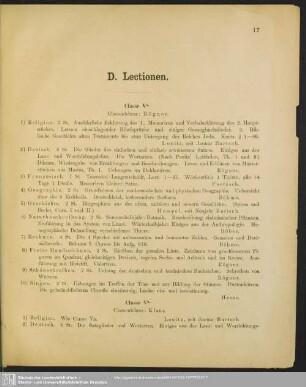 D. Lectionen