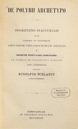 De Polybii archetypo