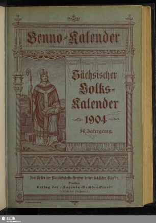 54.1904: Benno-Kalender : sächsischer Volks-Kalender auf das Jahr ...