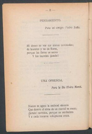 Pensamiento. : Para mi amigo: Pedro Sofía.