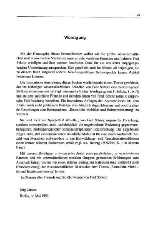 Würdigung