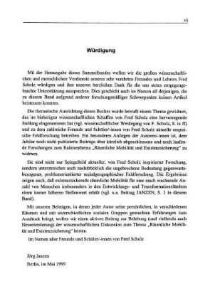 Würdigung