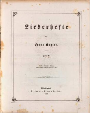 Liederhefte, 5