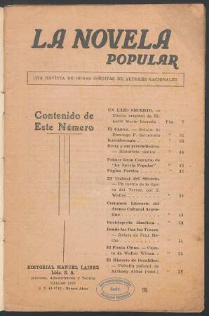 Contenido de este número