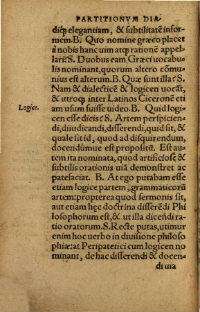 Ioannis Sturmij Partitionum Dialecticarum Libri IIII.
