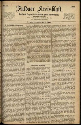 Ausgabe vom Donnerstag, den 07. Juni 1883.