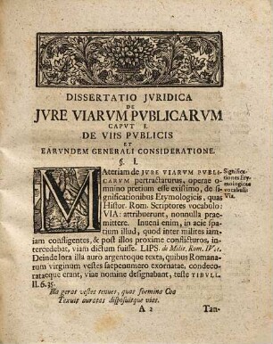 Dissertatio iuridica de iure viarum publicarum