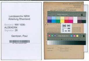 Entnazifizierung Paul Gerritzen , geb. 26.05.1903 (Landwirt)