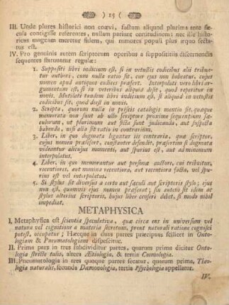 Metaphysica.