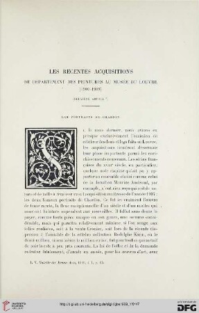 4. Pér. 1.1909: Les récentes acquisitions du département des peintures au Musée du Louvre (1907 - 1908), 2