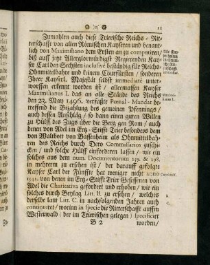 11-15, Zumahlen auch diese Trierische Reichs-Ritterschafft ...