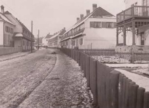 Am Grünen Zipfel : Dresden-Hellerau. Westliche Gartenseite der Straße Am Grünen Zipfel