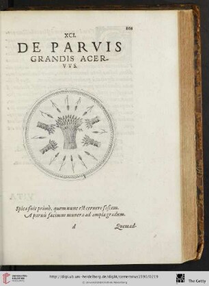 XCI. De parvis grandis acervvs