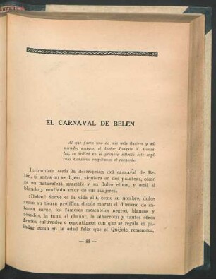 El carnaval de Belén