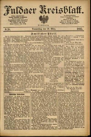 Ausgabe vom Donnerstag, den 28. März 1895.