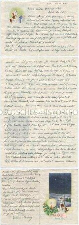 Handschriftlicher Brief an die Familie - Personenkonvolut