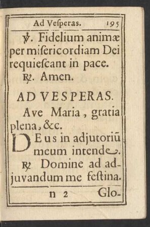 Ad Vesperas