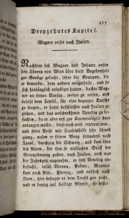 Dreyzehntes Kapitel. Wagner reiset nach Italien.