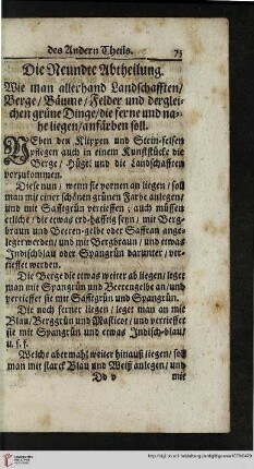Die Neundte Abtheilung.